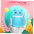 HAKIDZEL Baby Powder Puff Box Adorable Bear Design Blue Case Newborn to Adult Non-spill Dispenser