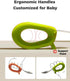 BOVELLA Set Toddler Utensils, Stainless Steel Baby Forks and Spoons with Silicone Handle, Kids Silverware with Portable