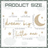 Briwooody 15 Pcs Moon and Stars Nursery Decor Dream Big Little One Wall Decor Boho Neutral Babyroom Wall Art Nursery