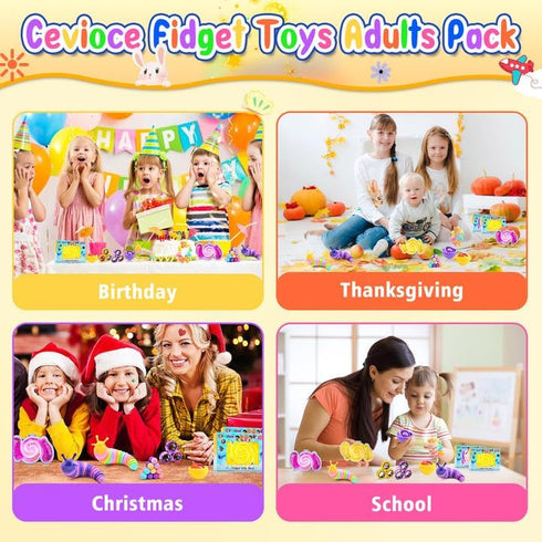 15Pcs Pack,Stocking Cevioce Fidget Toys Adults Stuffers for Teens Boys Girls,Autism Sensory Toys with Fidget Spinner