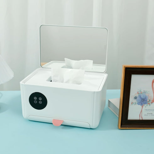 XYTZHSAI Baby Wipe Warmer, 3 in 1 Thermal Wipe Dispenser with Mirror, Adjustable