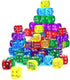 50 Pack 14MM 6 Sided Dice Set - Translucent Colors Dice with Black Pouch for Board Game