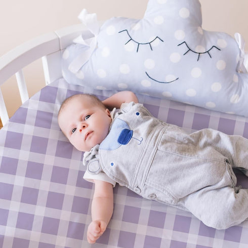 FIGEPO 4 Pack Butterfly Baby Crib Sheets for Baby Girls Purple Crib Fitted Sheets for Standard Size Crib and Toddler