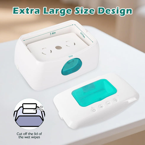 Ioubur 16-Level 45-60 Baby Wipe Warmer with Precision Heating, Portable USB-Powered Wet Wipe Warmer, Auto-Lift Spring