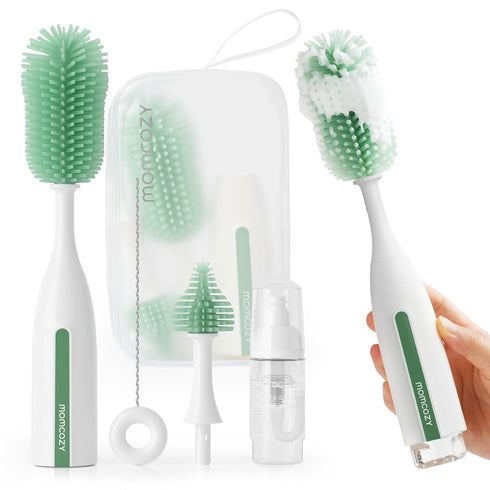 Momcozy Bottle Brush Kit Pro, Innovative Push-Press Design for Deep Cleaning -