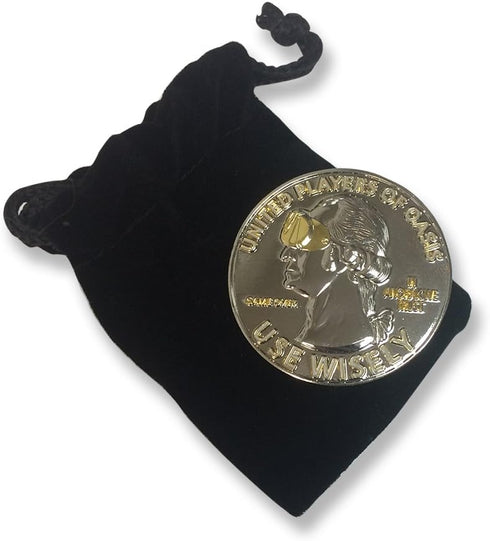 Hat Shark Extra Life Video Game VR Movie Collectible Challenge Coin with Velvet Pouch