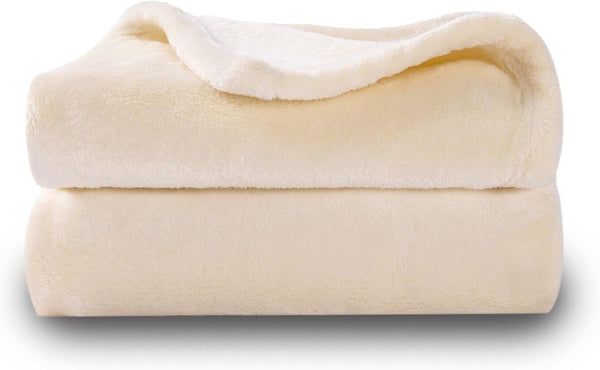 NANPIPER Baby Blankets, Super Soft Fleece Fuzzy Blanket for Toddler, Luxury Cozy Lightweight Microfiber, 30"x40", Beige