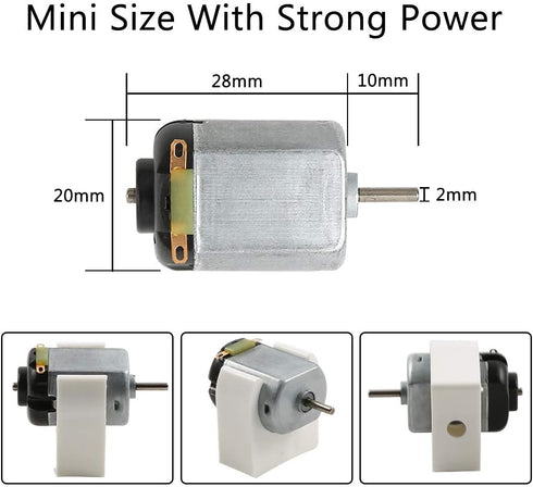 Sntieecr 6 Set 131 PCS DC Motors Kit, Mini Electric Motor 1.5-3V 15000RPM with Plastic Gears for Kid DIY STEM Project