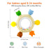 0-6 6-12 Baby Teething Toy for Months Sensory Toys Baby Rattle Teether | Freezer Safe Silicone Teether | Silicone Baby