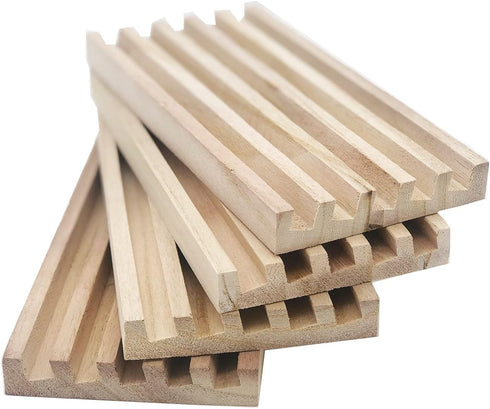 Wooden Domino Trays/Racks Set of 4, Mexican Train Domino Trays/Racks for Double 12 Tiles Holders