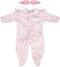 CARANOVO Realistic Reborn Baby Doll Clothes 16-18 inch 2pcs Pink Outfits Clothing