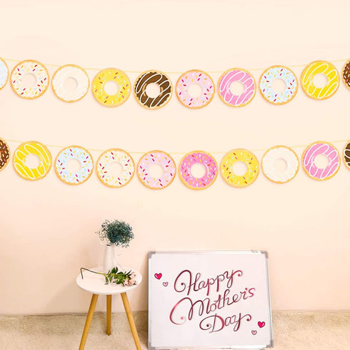 2PCS Donut Party Supplies Banners - Donut Food Theme Party/Tea Party Decorations - Doughnut Baby Shower/Birthday