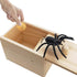 Fake Spider in a Box, Prank Gift for Adults & Kids, Handmade Wooden Pop Out Scare Surprise Boxes for Halloween