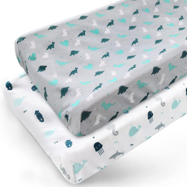 Changing Pad Cover for Boys Girls 2 Pack, Comfy & Breathable Changing Table Cover for 32''x16" Diaper Changing Pads