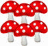 6 PCS Mushroom Balloons with Red & White Polka Dots, Forest/Garden Party