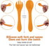 Powerful Suction Plates for Baby and Toddler, Divided Plate, Thanksgiving Plates with Fork & Spoon, Duck Baby Plate,