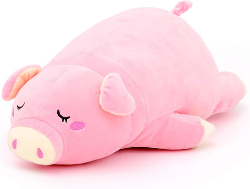 Lazada Kids Pig Plush Pillow, Stuffed Body Pillow, Pink, 16 Inches