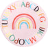 Nursery Rug Round Rainbow Classroom Rug Elementary, Non-Slip Rainbow Rug for Girls Room, Extra Large Learning Carpet