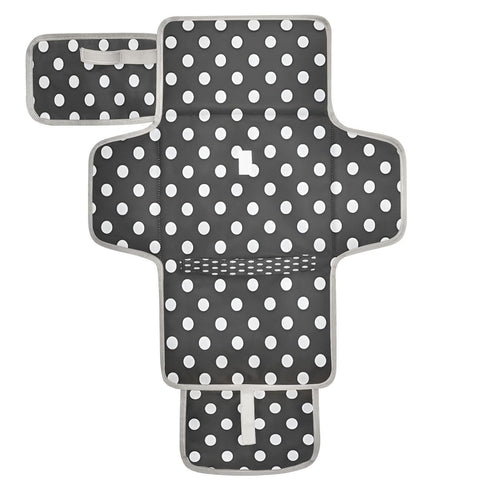 Gravopti Portable Diaper Changing Pad, Waterproof Baby Changing Pad with Built-in Pillow, Black