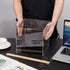 FINGERINSPIRE Clear Plastic Minifigure Display Cases, 8.3x8.3x8inch Dustproof Box with Black Base for Models and