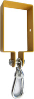 Heavy Duty Steel Swing Hangers for Wooden Sets, Includes Snap Hooks for 4"x6" Beam (Yellow, Set of 4)