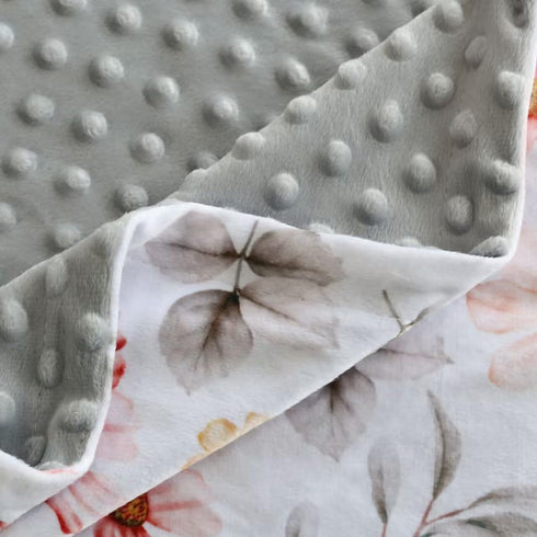 30 40 Inch(75x100cm) BORITAR Kids Baby Blankets Soft Plush Mink Fabric for Girls,Elegant Daisy Floral Receiving
