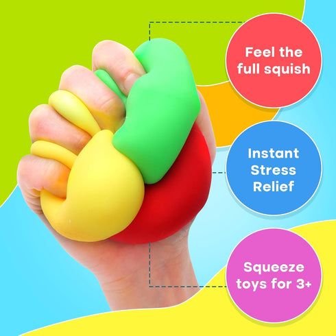 24 Pack Mini Slow Rise Stress Cube: Pull Stretch Fidget Toys for Stress Relief, Dough Squishy Toys Bulk for Kids