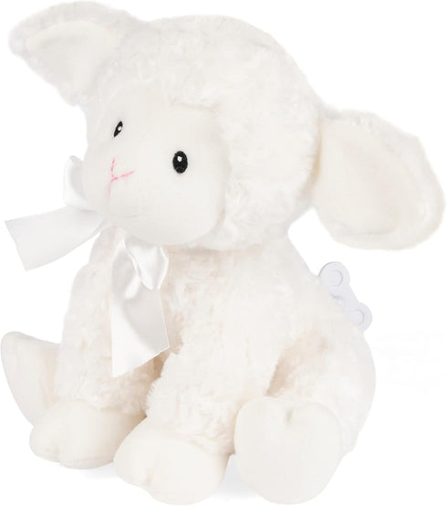 GUND Baby Lena Lamb Keywind Musical Plush, Plays Brahms’ Lullaby, 10” Stuffed Animal Sensory Toy for Babies