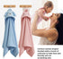 Made by Kalos Set (2pcs, Kalos Baby Towel with Hood for Girls, Boys - Soft, Absorbent, Cotton Blend Hooded Baby Towels