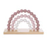 NoJo Little Love Rainbow Shelfie Pink and Ivory Natural Wood Bead Nursery