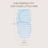 3 Pack 100% 3-6 Comfy Cubs Easy Swaddle Blanket, - Cotton Newborn Wrap, Large for Months Infants, Breathable