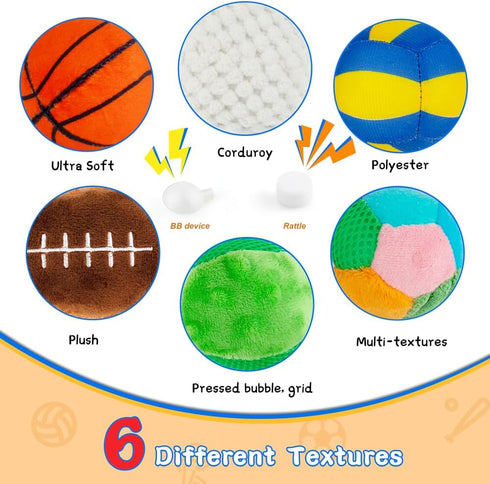 beetoy Sensory Sports Balls for Infant Toddlers, Baby Toys for Sensory Development, Early Education Toys (6-12 Months)