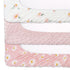 The Peanutshell Baby Changing Pad Covers Girl, Minky Changing Table Sheets for Girls, Pink Floral Nursery Decor, Boho