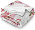 32x48 inches, Yoke Style Personalized Flannel Swaddle Blanket for Girls, Custom Baby Blanket with Name, Newborn Gifts