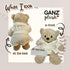 Get Well Soon Bear in Cream Robe with Blanket, Soft Plush Bear Gifts for Women, Men, Kids, Girls