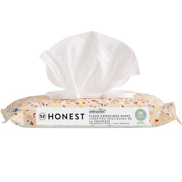 The Honest Company Hypoallergenic Multi-Use Baby Wipes for Sensitive Baby Skin, Terrazzo,