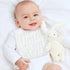 Zainpe 6Pcs Snap Muslin Cotton Baby Bibs - White Adjustable Feeding Bibs for 3 to 36 Months