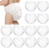 Funtery 12 Packs Waterproof Plastic Pants for Toddlers Reusable Diaper Covers Unisex