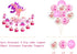 Dino-Rex Baby Girl 3rd Birthday Party Decorations - Pink Dinosaur Supplies for Celebrations
