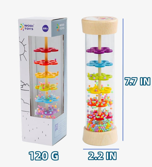 Oneshow Wooden Rainmaker Montessori Toys for Baby 6-12 Months, Rain Sticks for Kids, Musical Instruments for 1 Year Old