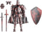 Osmanthus bloom Medieval Action Figures,Knight Armor Action Figure,Multi-Jointed Movable Robot Mannequin T13,Dummy 13 Action