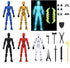 6 Pack T13 3D Figure,Dummy 13 3D MerryXD Assembly Completed Action Nova Titan Lucky Action Figure Printed Multi-Jointed