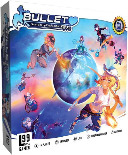 Level 99 Games Bullet Heart Board Game, Fast-Paced Shoot Em Up Puzzle Action Game for 1-4 Players