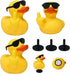 AOT 3pcs Unique Rubber Ducks - Middle Finger Duck Jeep Rubber Ducks with Sunglasses for Bathroom Decoration