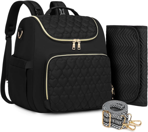 aocrin Diaper Bag Backpack, 4 in 1 Convertible Baby Travel Backpacks, Diaper Bag