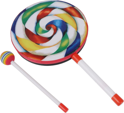 lovermusic 5PCS Lollipop Shape Drum Hand Drum Musical Instruments, Colorful Sound Toys