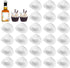 30PCS Plastic Mini Western Cowboy Cowgirl Hat for Party Accessories (White)
