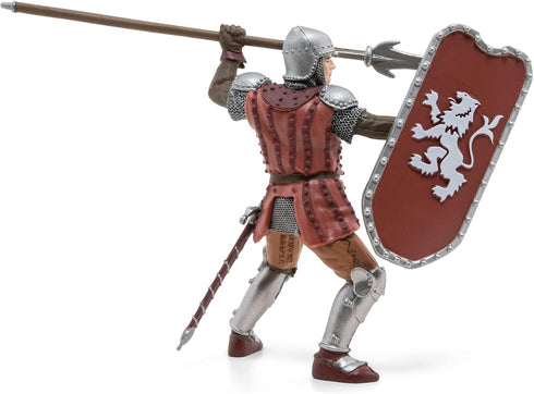Papo -Hand-Painted - Figurine -Medieval-Fantasy -Knight with Javelin -39756 - Collectible - for Children - Suitable for Boys and Girls - from 3 Years Old, Multicolor