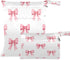 Haskirky Pink Bows Ribbons 2 Pcs Cloth Diaper Wet Dry Bags,Waterproof and Washable