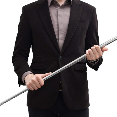 OUERMAMA Silver Magic Cane Metal Appearing Cane with Video Tutorial and Gloves for Magic Tricks